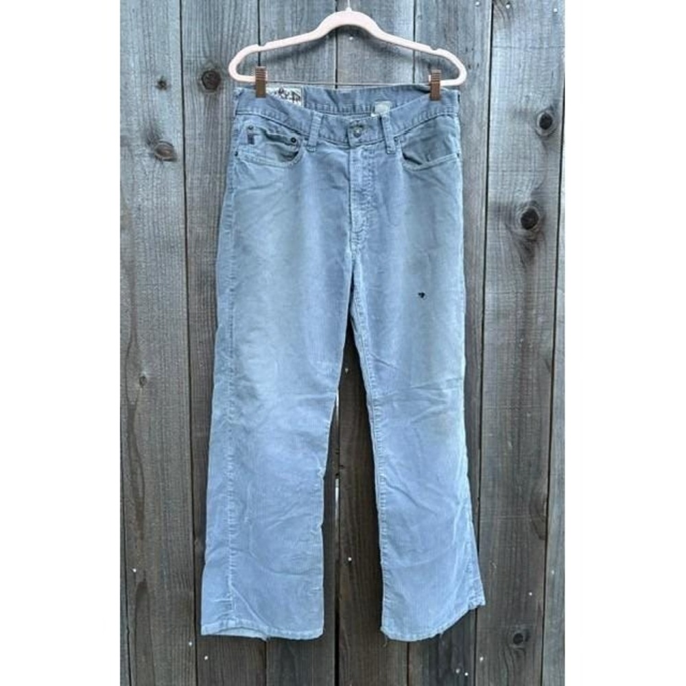 Vintage Abercrombie & Fitch Mens Corduroy Pants Gray Straight 30x30 Distressed